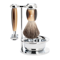 Mühle safety razor set horn brown